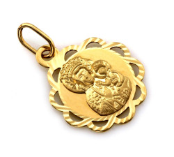 Medalik złoty delikatny dla dziewczynki na komunię