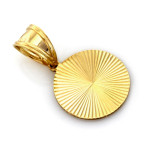 Medalik złoty 585 okrągły frezowany z Matką Bożą delikatny na prezent
