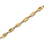 Elegancka złota bransoletka 375 z owalnych elementów
