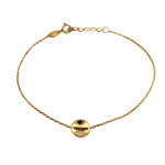 Elegancka bransoletka złota 333 łańcuszkowa z kulką