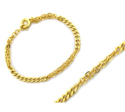 Złota bransoletka 585 łańcuszkowy splot