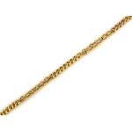 Złota bransoletka 585 z różnorodnych łańcuszków