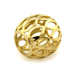 Złota ażurowa zawieszka beads do bransoletki charms