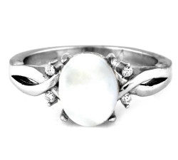 Srebrny pierścionek 925 z masą perłową