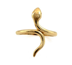 złoty pierścionek 585 wąż