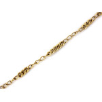 Elegancka bransoletka złota 585 z łączonych łańcuszków