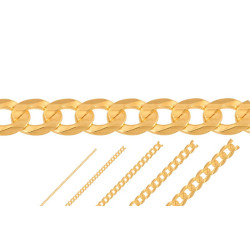 Złoty łańcuszek 585 PANCERKA Z ROWKIEM 55 cm 9,60g