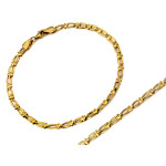 Bransoletka złota 585 łańcuszkowa oryginalny wzór elementowa