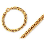 Złota gruba bransoleta 585 damska elegancka z dużych ogniw
