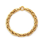 Złota gruba bransoleta 585 damska elegancka z dużych ogniw