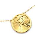 Naszyjnik złoty zawieszka z Wagą znak zodiaku