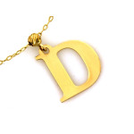 Naszyjnik złoty z literką D