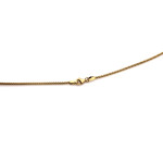 Naszyjnik złoty oryginalny splot coreana z sercem z cyrkoniami