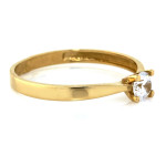 Złoty pierścionek 585 z oczkiem delikatny subtelny na zaręczyny