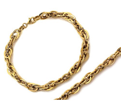 Złota bransoletka elegancka z dużych ogniw 585
