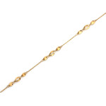 Złota bransoletka 375 łańcuszkowa z owalnymi ogniwami