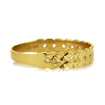 Złoty pierścionek 375 delikatny obrączkowy zdobiony