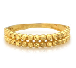 pierścionek ze złota z kuleczkami