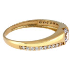 Złoty pierścionek 585 z oczkiem ponadczasowy damski na prezent