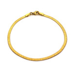 Delikatna złota bransoletka 585 linka pod charmsy dla kobiety