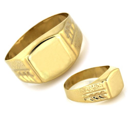 złoty pierścionek bez kamieni