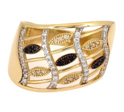 Złoty pierścionek 585 szeroki pierścień