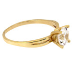 Złoty pierścionek 585 elegancki damski z cyrkonią na zaręczyny