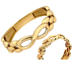 Złoty pierścionek 585 obrączkowy