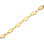 Złota bransoletka 585 kobieca z dużych gładkich elementów