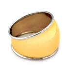 Złoty pierścionek 375 szeroki bez kamieni dwukolorowy
