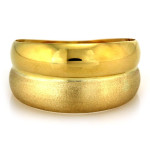 Złoty szeroki pierścionek 375 masywny damski