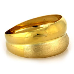 Złoty szeroki pierścionek 375 masywny damski