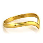Złoty pierścionek 585 delikatny subtelny oryginalny wzór na prezent 14k