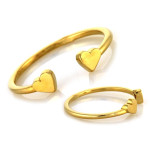 Złoty pierścionek 585 z sercami regulowany rozmiar klasyczny na prezent 14k