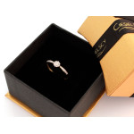 Pierścionek złoty z brylantami na zaręczyny