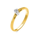 Zaręczynowy pierścionek złoty z diamentem 585