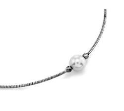 Srebrny naszyjnik linka z perłą
