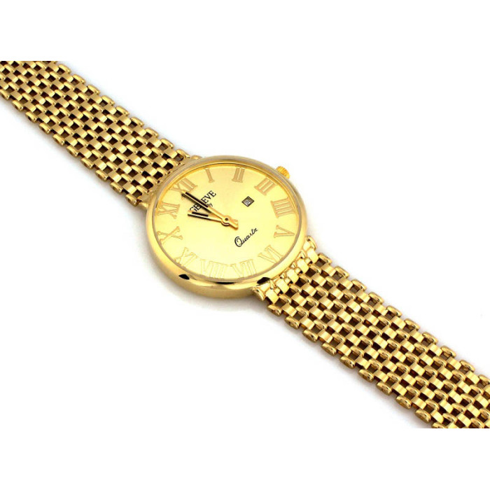 Złoty zegarek damski 585 okrągła tarcza Geneve 21,07 g