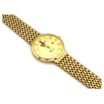 Złoty zegarek damski 585 okrągła tarcza Geneve 21,07 g