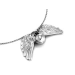 Naszyjnik z wisiorem anielskie skrzydła srebrny