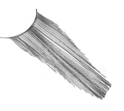 Naszyjnik srebrny choker obręcz z wiszącymi łańcuszkami