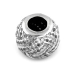 Srebrna zawieszka 925 charms beads z cyrkoniami