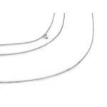 Naszyjnik srebrny długi z trzech łańcuszków