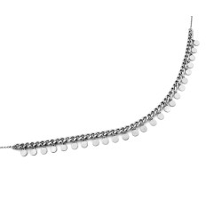 Naszyjnik srebrny gruby łańcuszek z wiszącymi kółeczkami