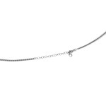 Naszyjnik srebrny łańcuszek zdobiony wiszącymi cyrkoniami
