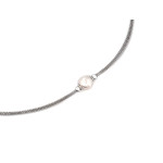 Srebrny naszyjnik z perłą gruby sznur