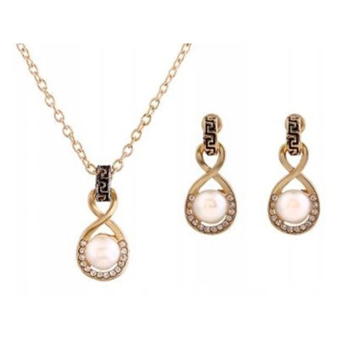 Komplet biżuterii eleganckie perły