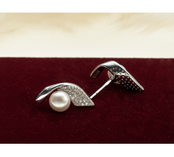 kolczyki srebrne eleganckie perły