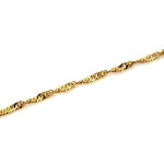 Złota bransoletka 585 łańcuszek na rękę singapur 1.8mm