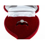 Srebrny pierścionek 925 elegancki drobny pierścionek z cyrkoniowym ringiem